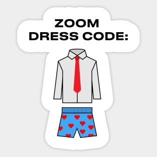 Zoom Dress Code Sticker